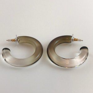 Madewell  New Ombré Resin Hoop Earrings in Smokey